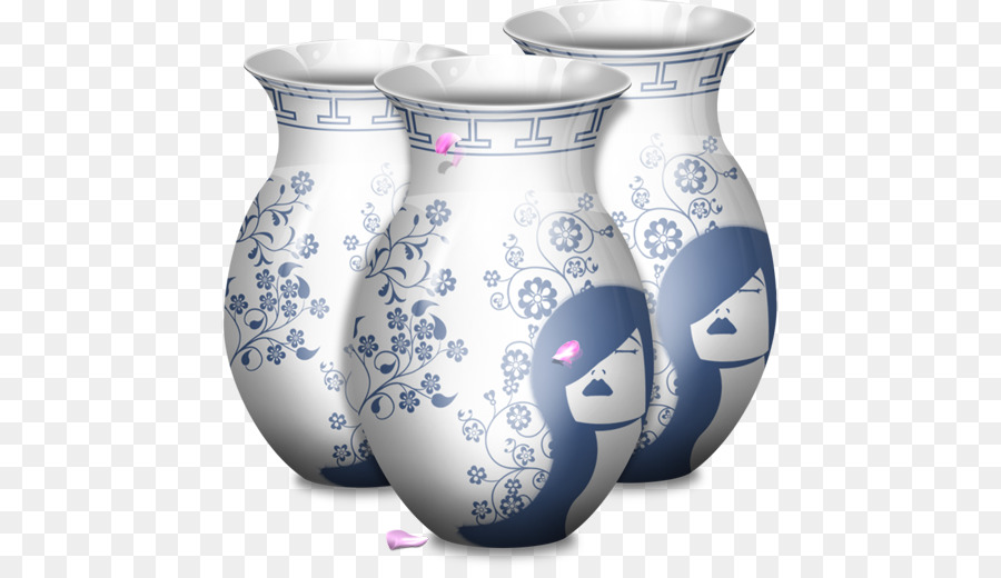 Blaue und weiße Porzellan-Keramik-vase-Glas - Hardware-Datenbank