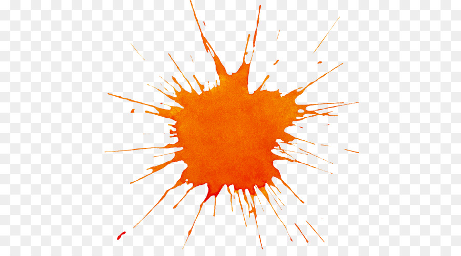 La pittura ad acquerello Battaglia delle arance Paintball Park - Arancione Splat Immagine Png