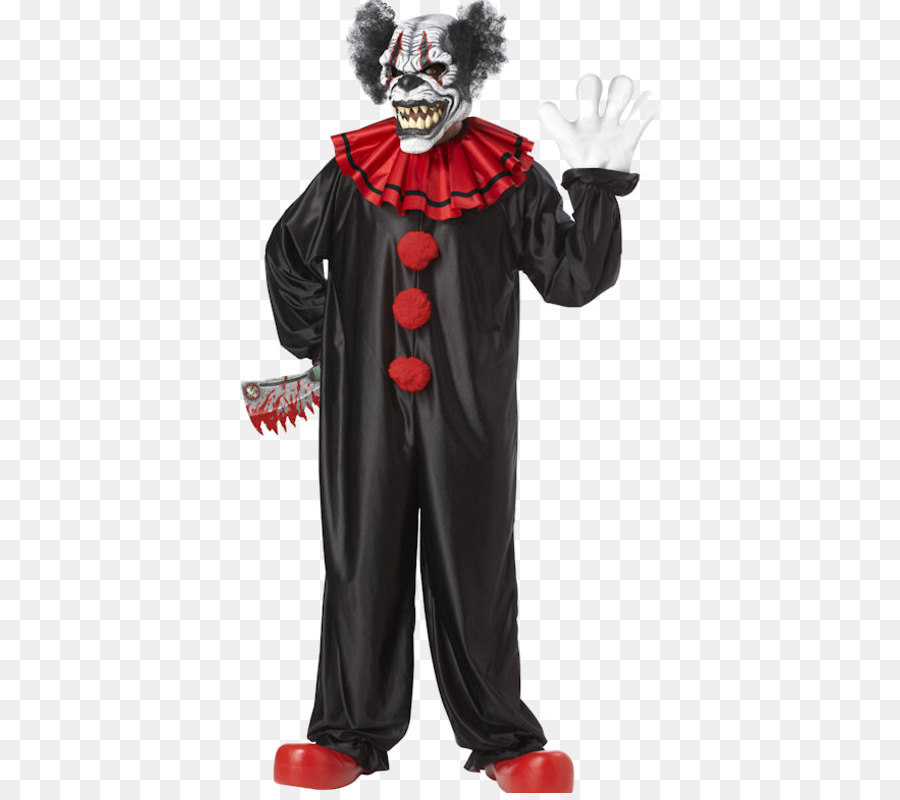 Male clown Halloween costume per Adulti - Halloween