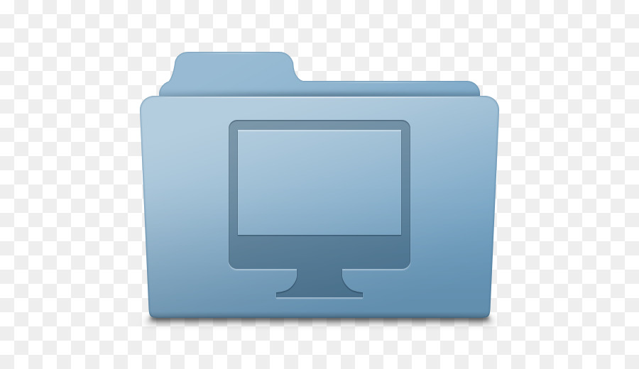 blu display del monitor del computer con un carattere dispositivo - Computer Cartella Blu