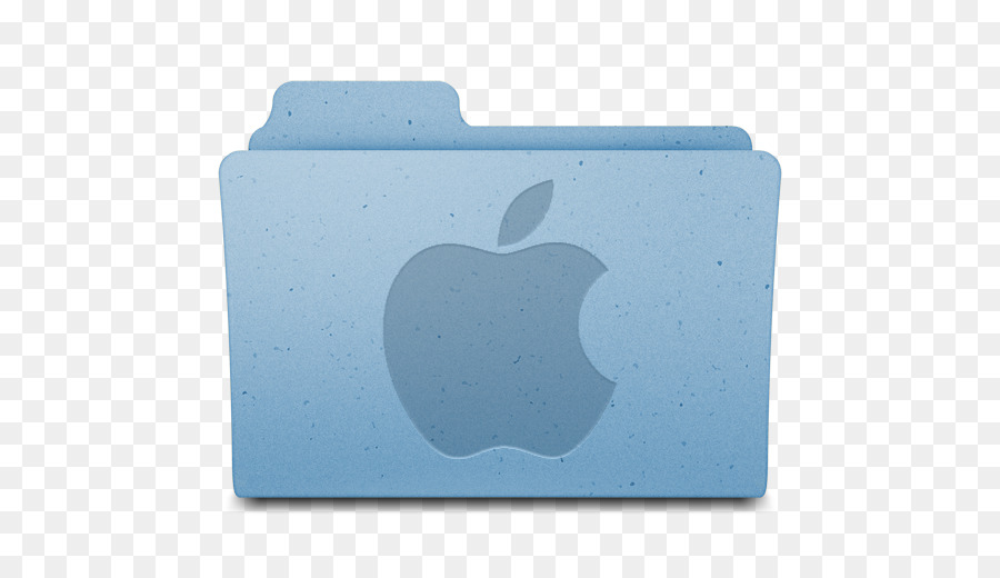 Blaue Schrift - apple logo