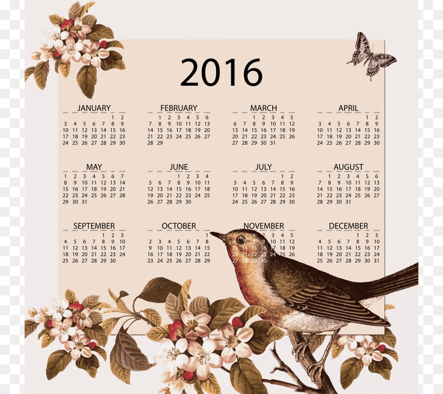 Birdcage Europea robin Clip art - vintage calendario clipart