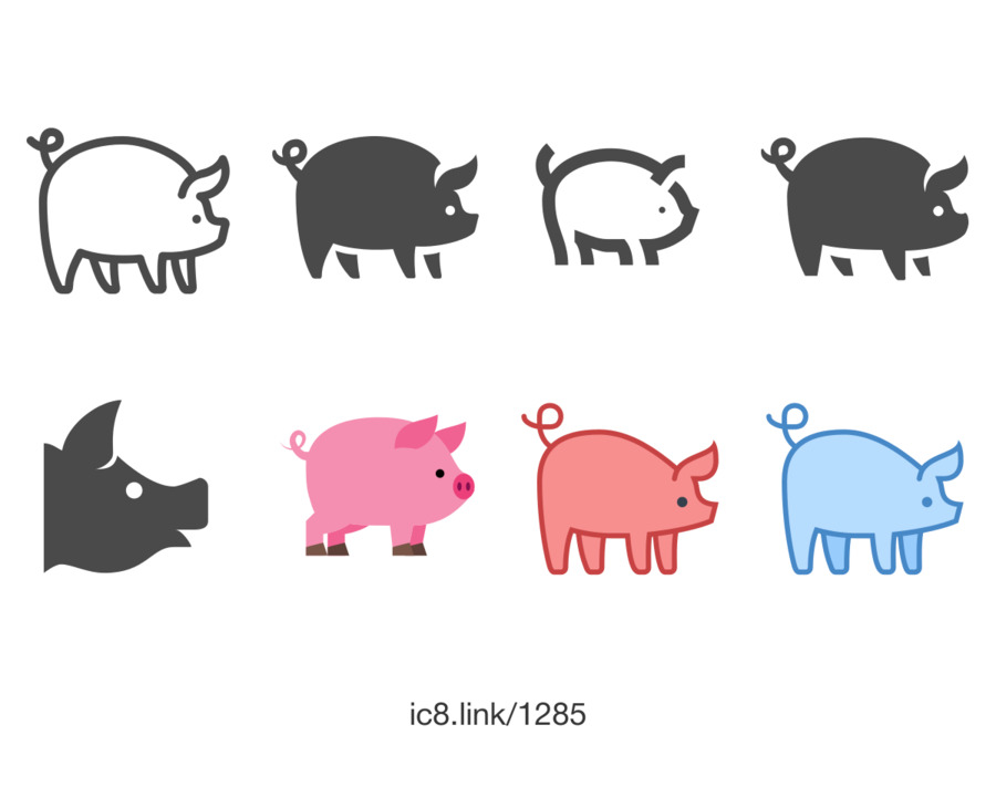 Hausschwein Computer-Icons Schriftart - Schwein