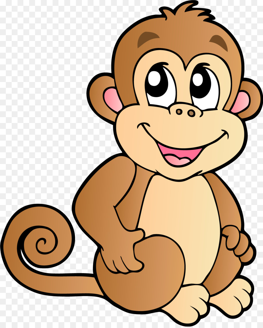 Little Monkey PNG Picture, Happy Little Monkey, Monkey Clipart