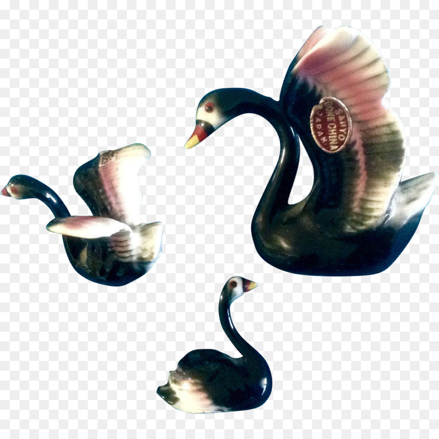 Anatra Uccello d'Oca cigno Nero Figurine - cigno