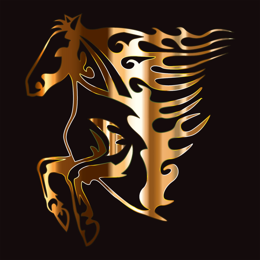 Horseshoe Clip art - gold Pferd cliparts