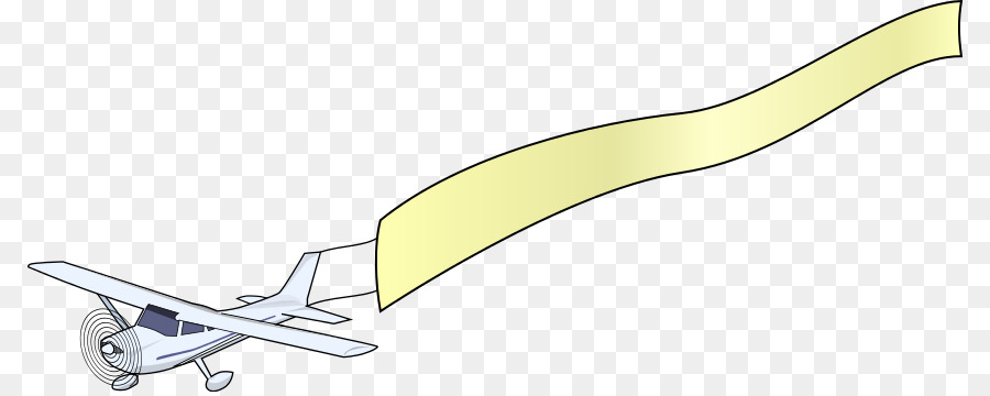 Flugzeug-Flugzeug-Banner-Luftwerbung Clip-art - gelbe Flugzeug cliparts