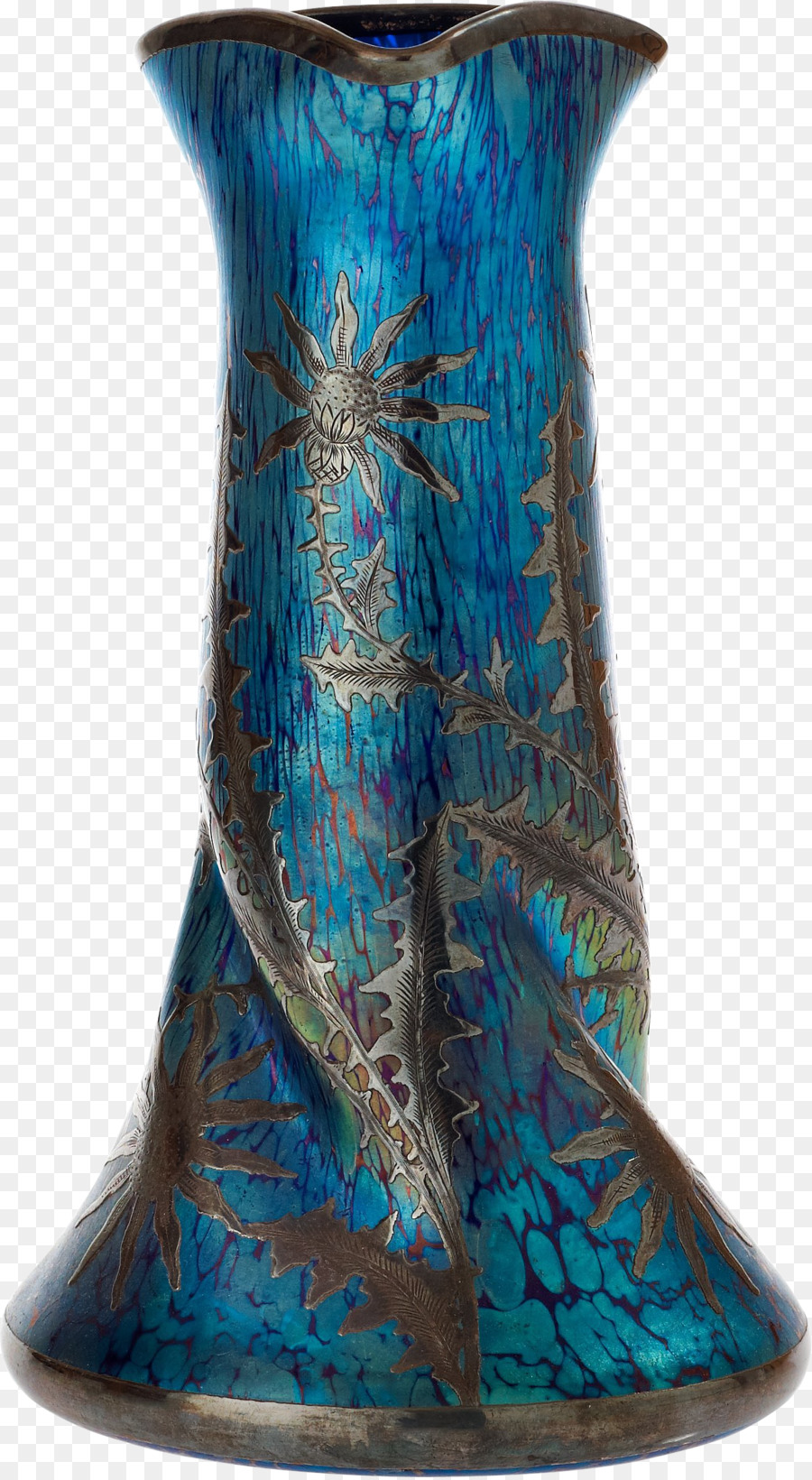 Vaso Blu In Stile Liberty - vaso
