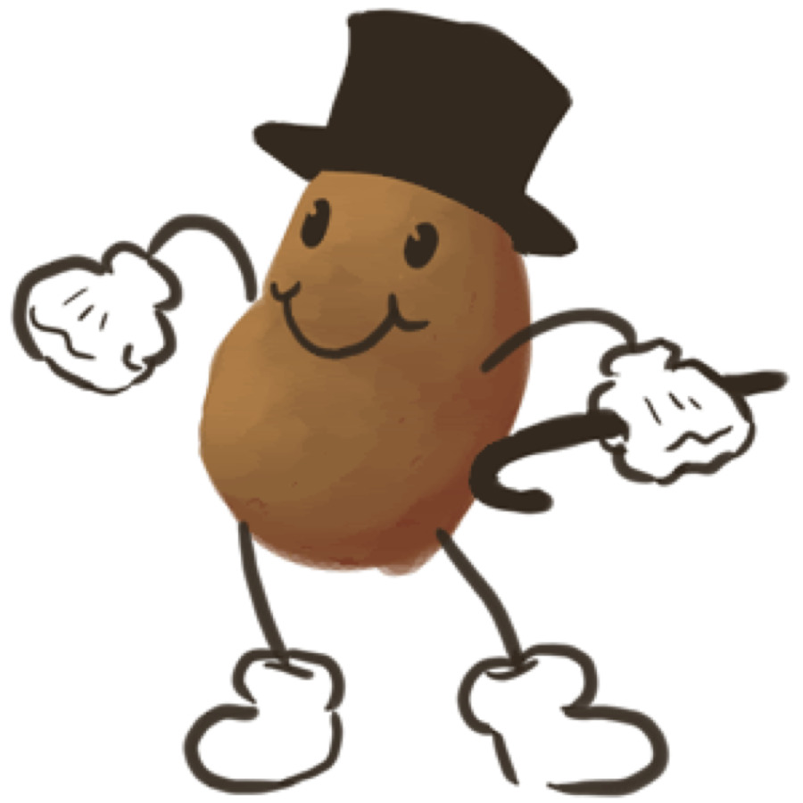 Gebackene Kartoffel-Animation-Tanz - Kartoffel