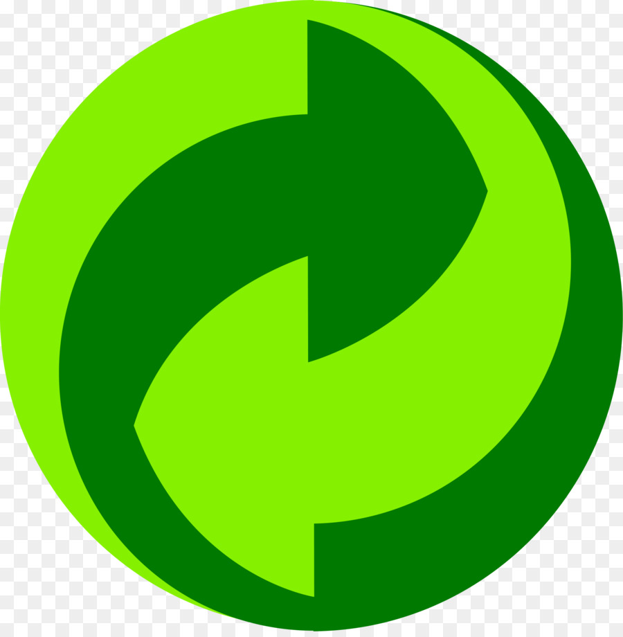 Green Dot Riciclaggio, simbolo Della Grune Punto Duales System Deutschland GmbH - cestino