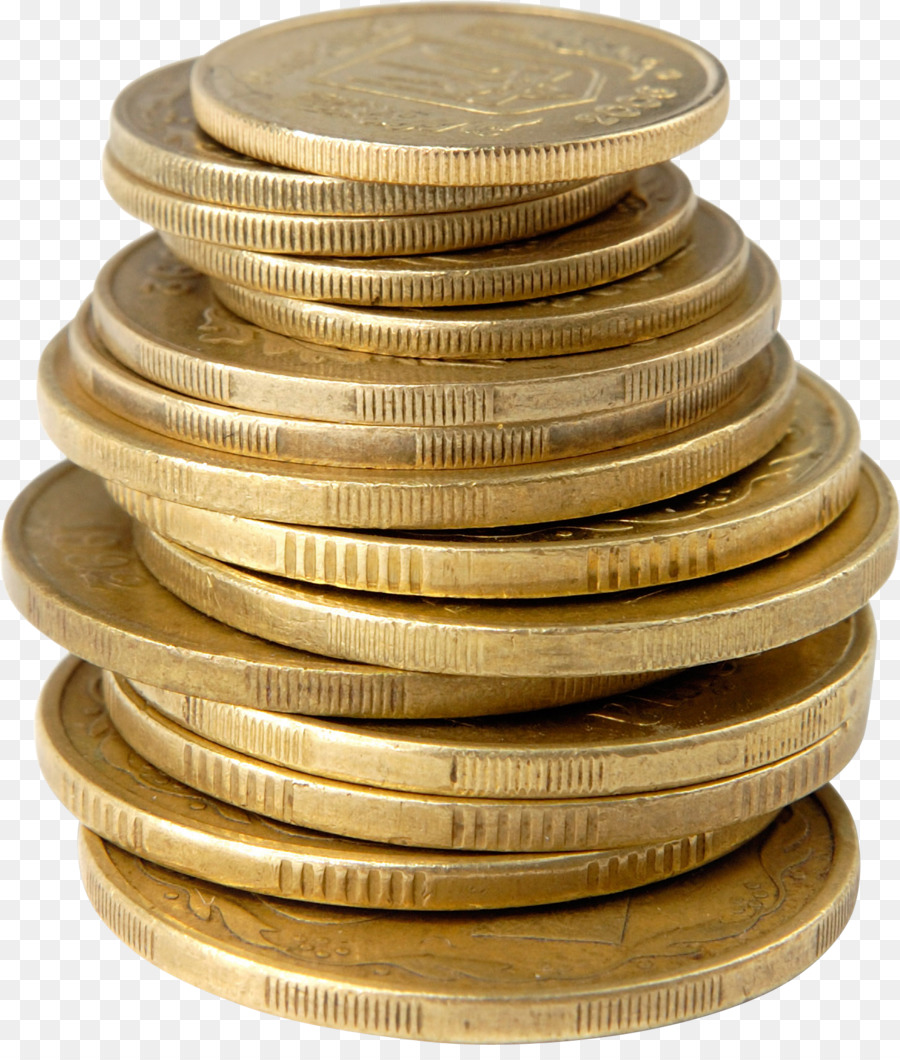 Moneta d'oro di Soldi - la caduta di soldi