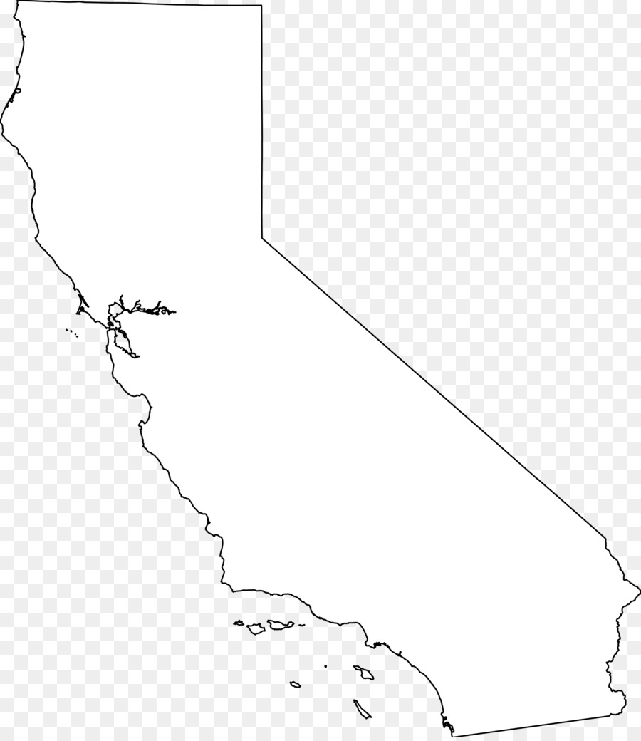 Republik Kalifornien Leere map Clip art - Kalifornien Umriss