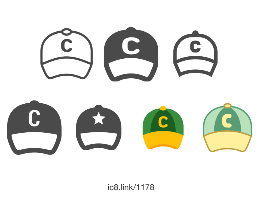 Vettoriale Icone del Computer berretto da Baseball di Carattere - berretto da baseball