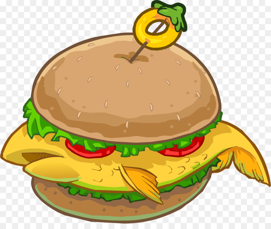 Club Penguin-Hamburger-Pizza-Fast-food - Bagel
