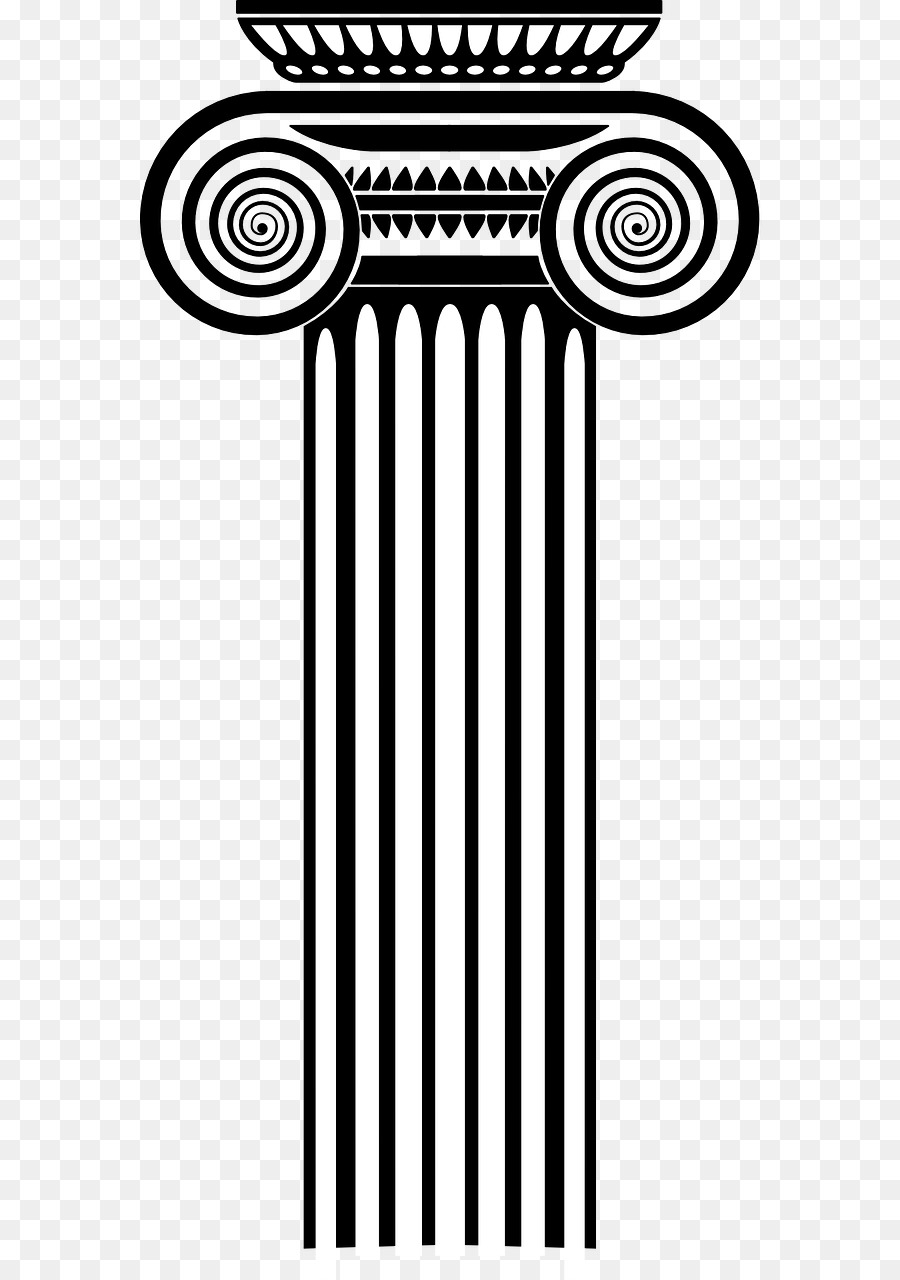 Colonne di ordine Ionico, Tempio Clip art - colonna