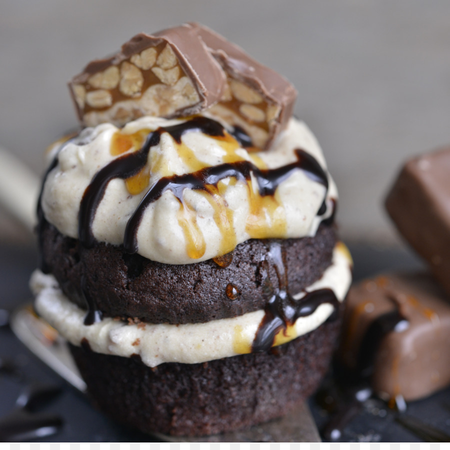 Cupcake Muffin Sô cô la brownie Fudge món Tráng miệng - snickers