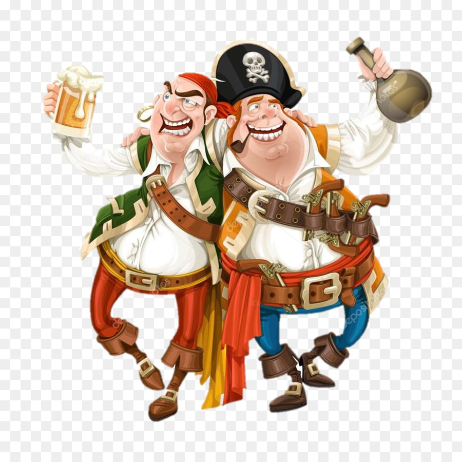 Piraterie Alkoholvergiftung Royalty-free Cartoon - Piraten