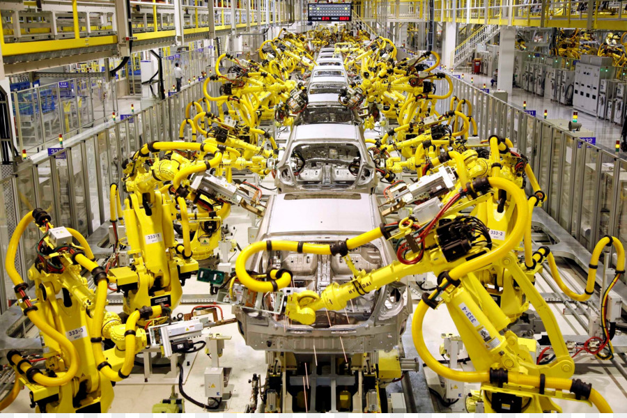 Robot industriale del Settore Fabbricazione Robotica - industrail operai e ingegneri