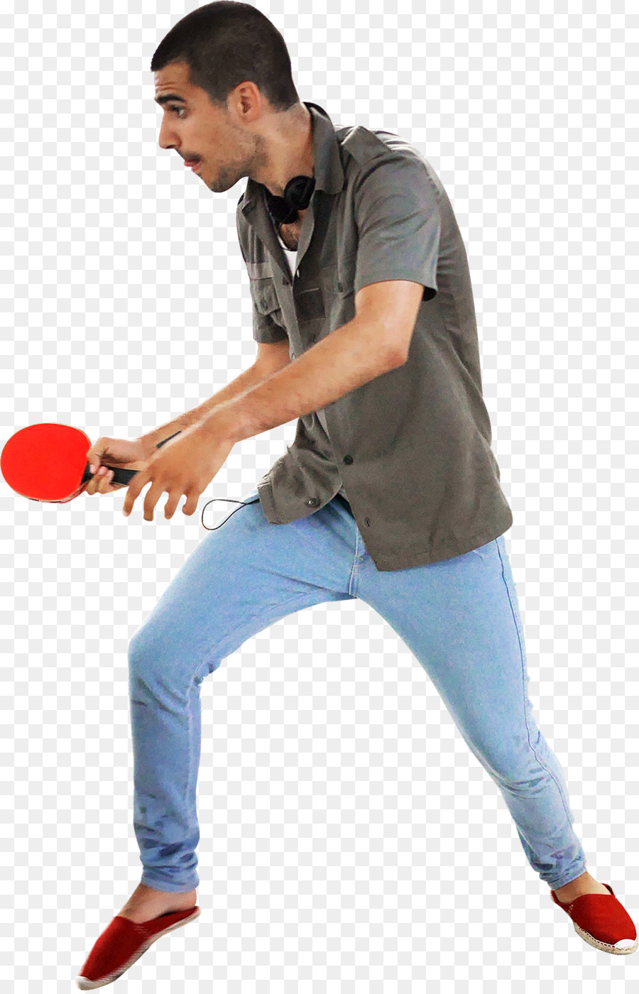 Ping Pong - sitzen Mann