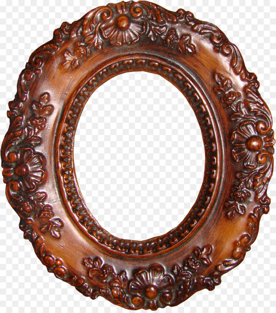 Bilderrahmen Holz Oval Antike Rahmung - Spiegel