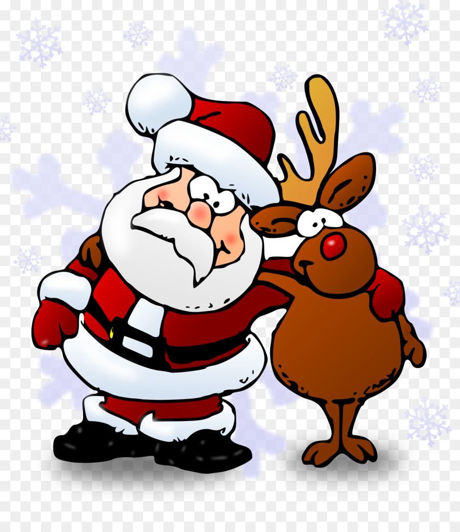 Rudolph, Santa Claus, Rentier und Nordpol-clipart - Santa Schlitten