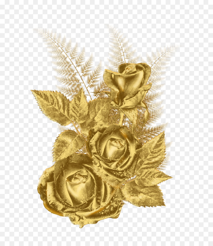 Gold Blume Rose Clip art - Gold
