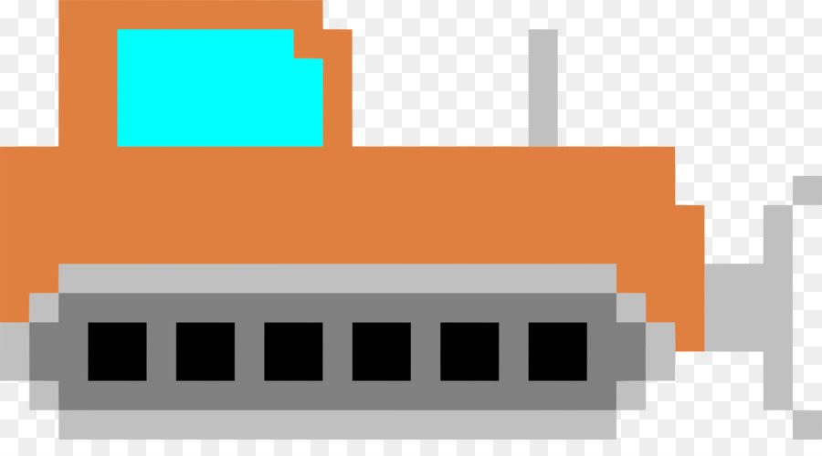 Pixel-Kunst-Bulldozer-Grafik-design-clipart - Bulldozer