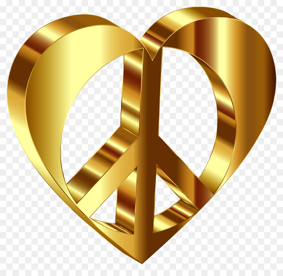 Herz-Friedens-Gold Clip-art - Gold