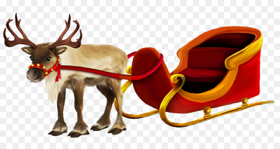 Villaggio di Babbo Natale Rudolph Reindeer Sled - santa slitta