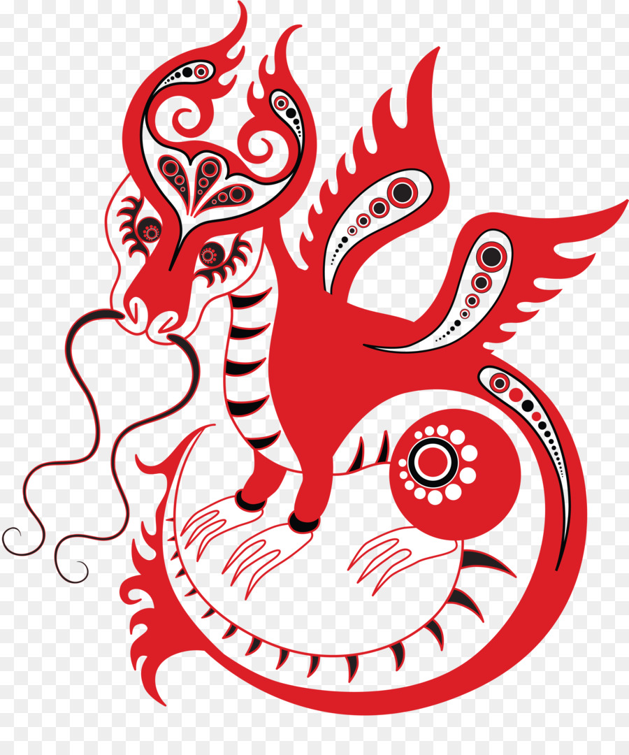 Chinesische Drachen-Chinese zodiac Chinese New Year Clip art - Chinesisches Neujahr