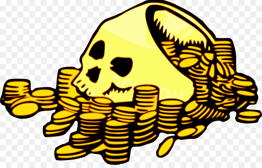 Đồng tiền vàng Clip nghệ thuật - hộp sọ