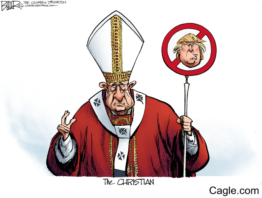 USA Editorial cartoonist Politik - Papst Franziskus