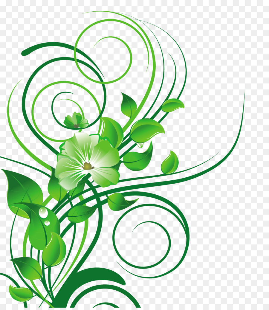 Blumen Grün - grün Vektor