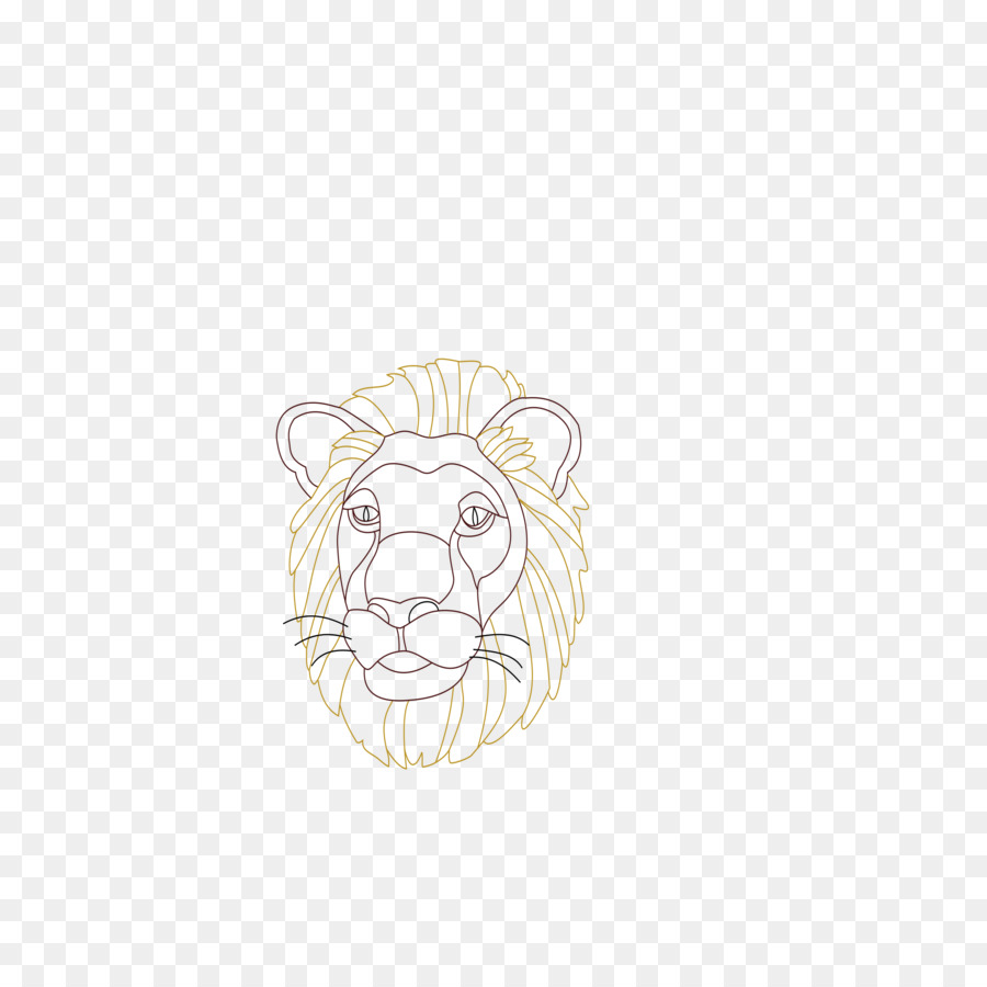 Löwe, Katze, Säugetier Zeichnung - Lions Head
