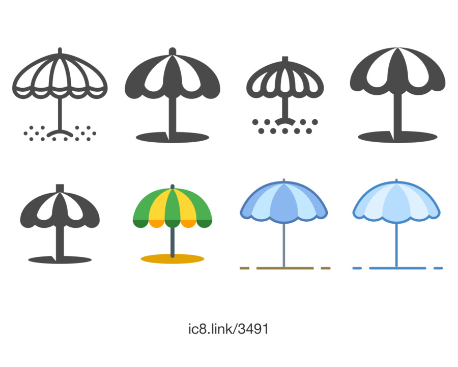 Icone Del Computer Font - ombrellone