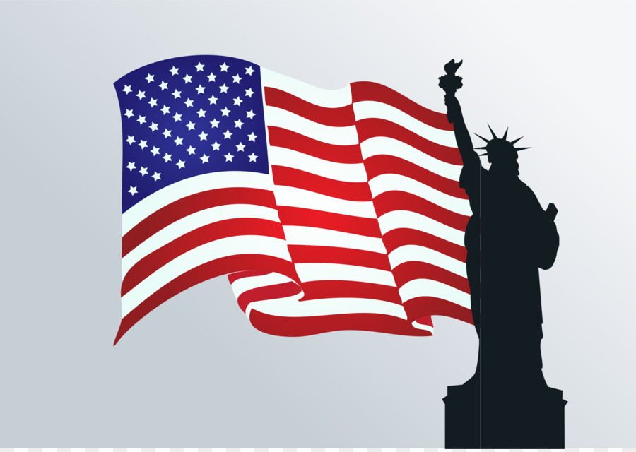 Statua della Libertà Bandiera degli Stati Uniti - Stati Uniti d'America