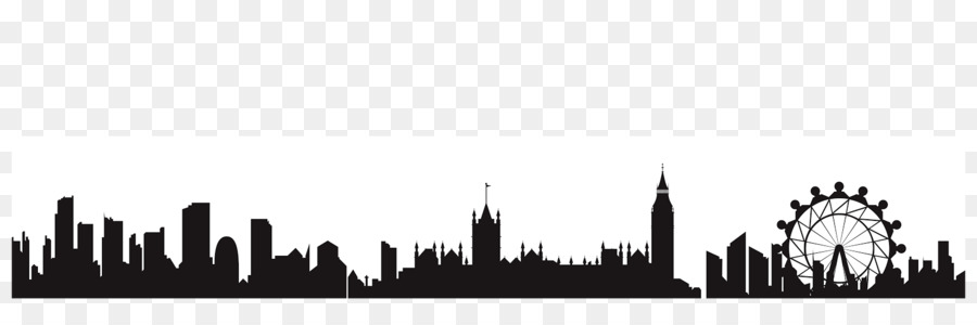Skyline Silhouette Fotografia in bianco e Nero - punti di riferimento