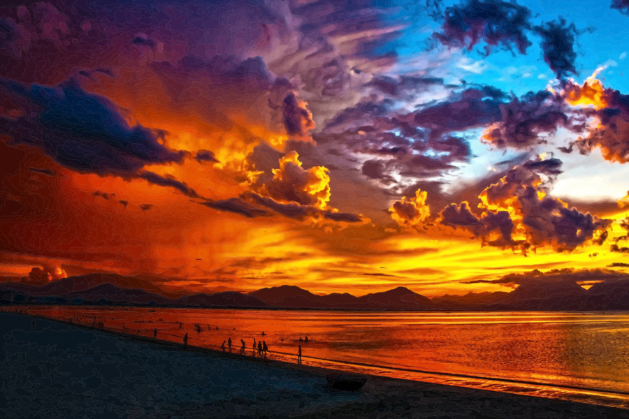 Cielo al Tramonto Sfondo Desktop Cloud Atmosfera della Terra - tramonto