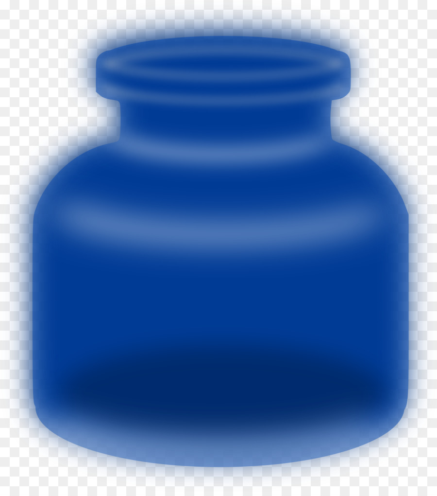 Bottiglia di vetro blu Cobalto di Plastica - inchiostro