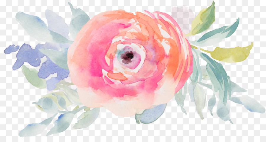 Watercolor Pink Flowers