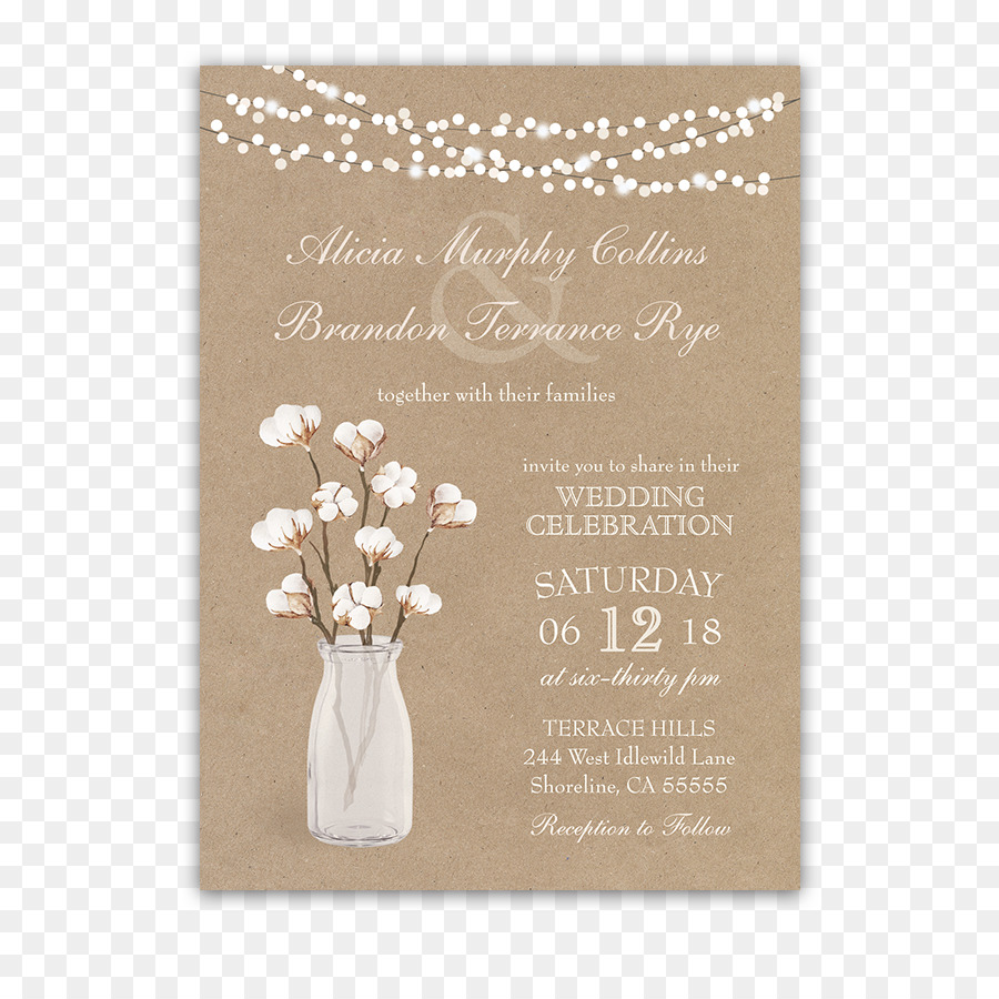 Hochzeit Einladung Papier-Hochzeit Baumwoll - Hochzeitseinladung