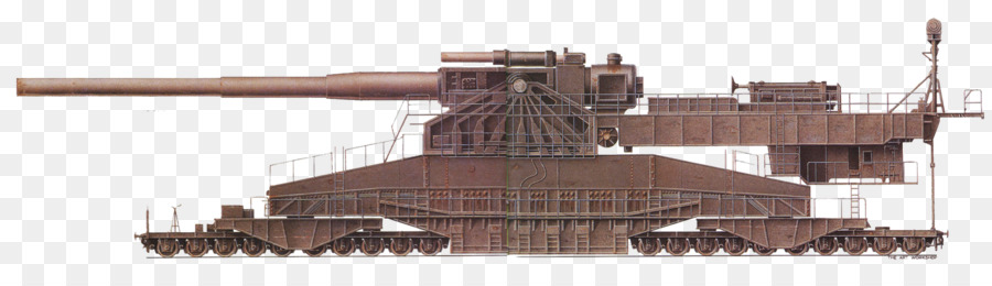 Dopo una lunga Gustav Seconda Guerra Mondiale Ferroviaria di pistola Railgun Arma da fuoco - artiglieria