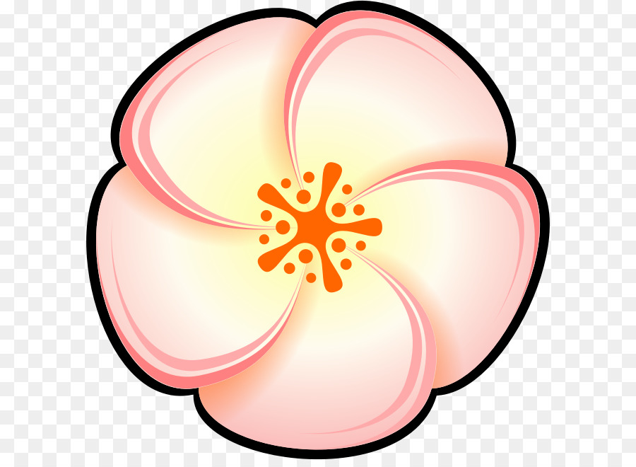 Peach Farbe Clip art - Pfirsich Blume