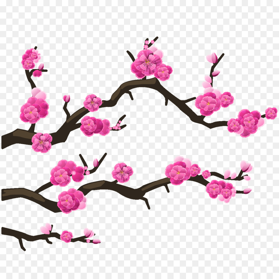 Prunus serrulata Wandtattoo Aufkleber Baum - Kirschblüte