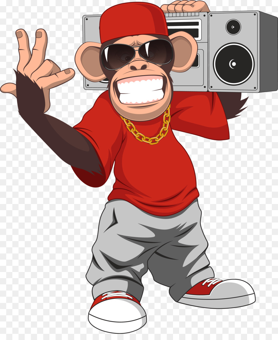 Scimpanzé Gorilla T-shirt Ape Orangutan - Hip hop