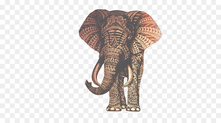 Ganesha Elefanten-Zeichnen-Drucken - Boho