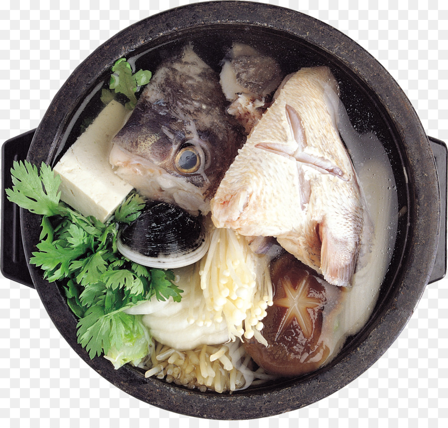 Ukha asiatischen Küche Schüssel Tintenfische als Nahrung - Lachs