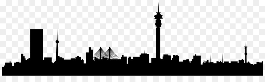 Skyline Silhouette di Johannesburg - paesaggio urbano