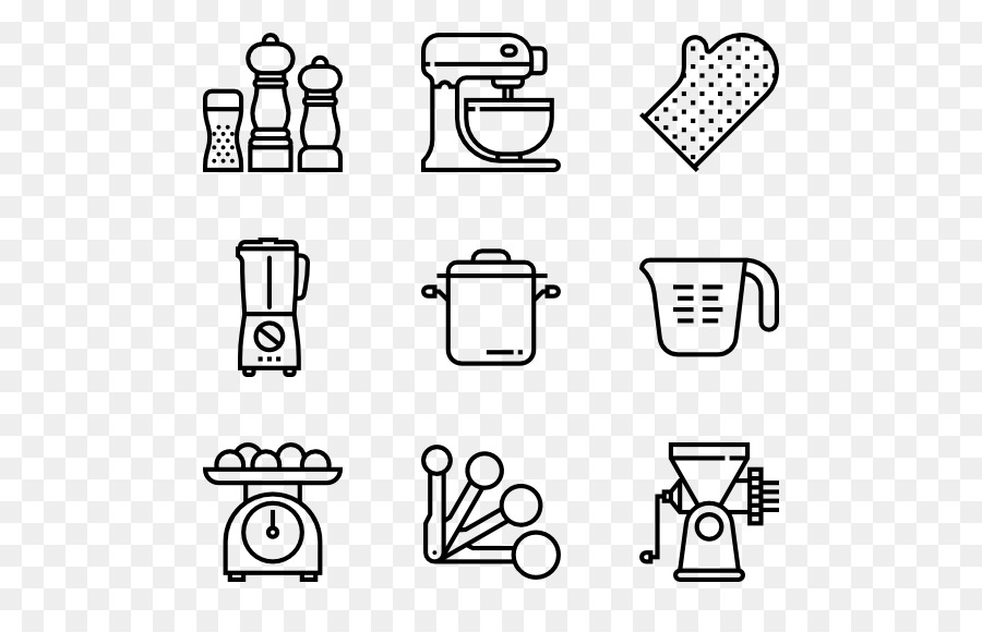 Các Biểu tượng máy tính Vẽ đồ dùng nhà Bếp - nhà bếp