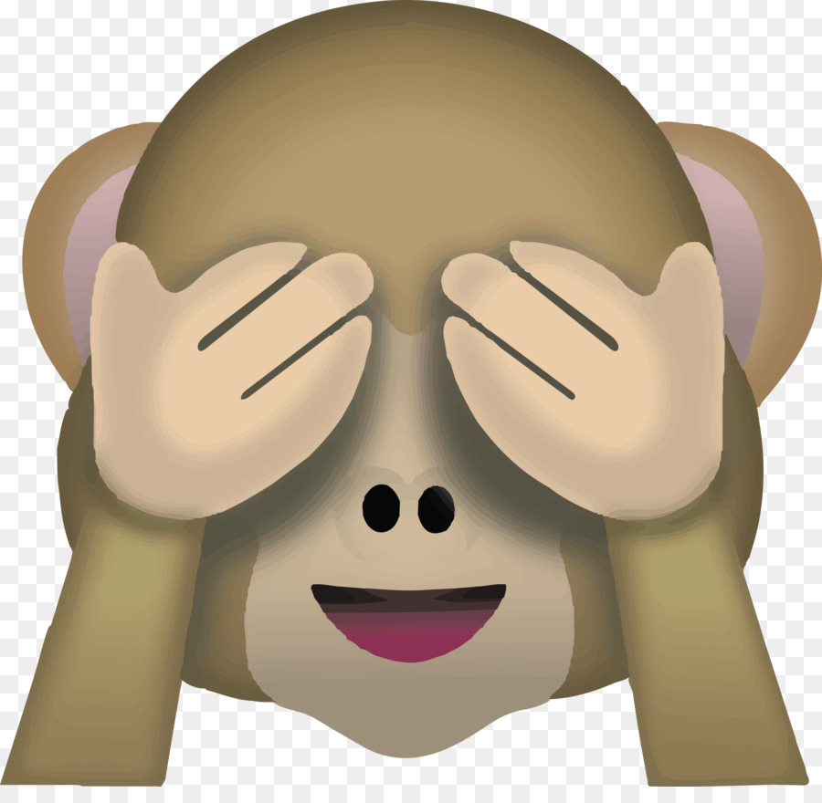 Mucchio di Cacca emoji T-shirt Adesivo Scimmia - arrossendo emoji